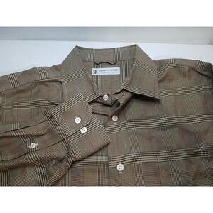 Oxford Golf Collection Mens Long Sleeve Plaid‎ L Large Button Up Shirt